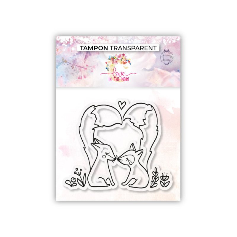 Tampon - Couple d'écureuils - 7,5x7cm