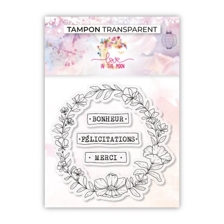 Lote de 4 sellos - Gracias, felicidad, felicidades - 10,5x10cm