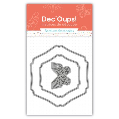 Set de 3 troqueles de corte combinados marco hexagonal -10x15cm-