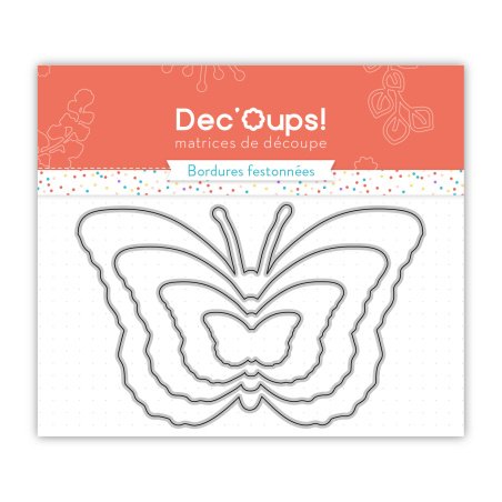 Juegos de 4 troqueles de corte para hacer mariposas.