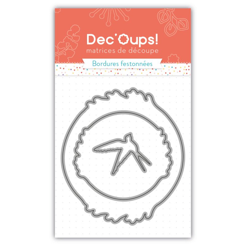 Set de 2 matrices de découpe cadres + 1 matrice oiseau -10x15cm