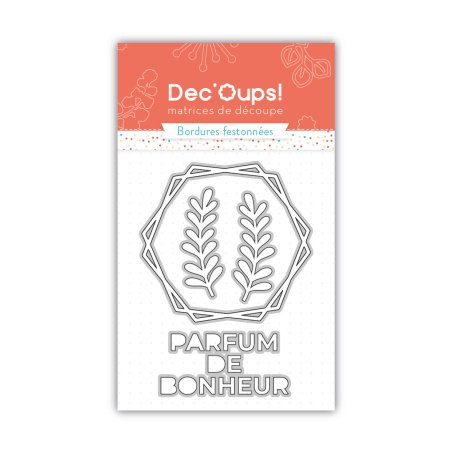 Matrices de découpe cadre double hexagones, herbes folles et