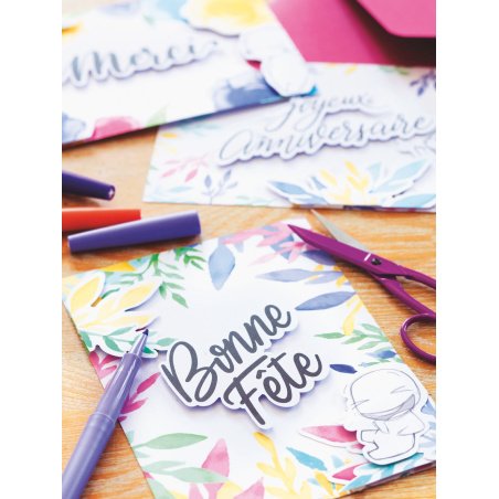 Kit pour créer 4 cartes aquarelles à offrir