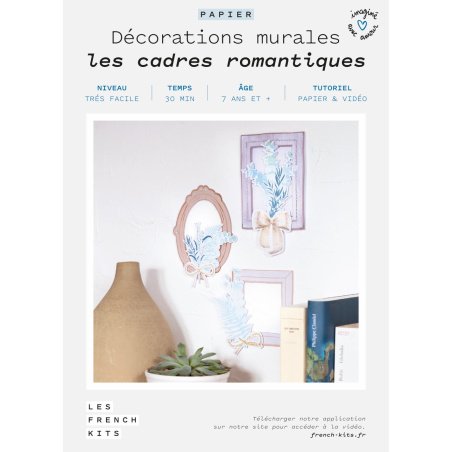 Kit pour créer un tryptique de cadres romantiques en papier