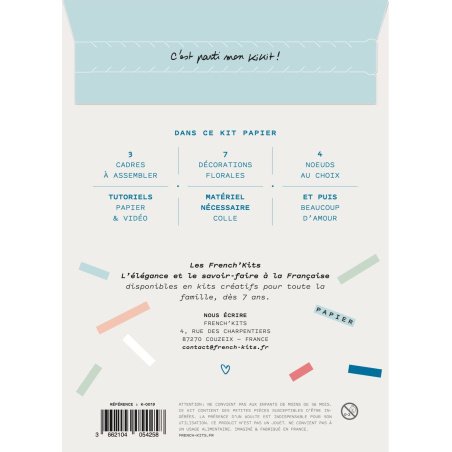 Kit pour créer un tryptique de cadres romantiques en papier