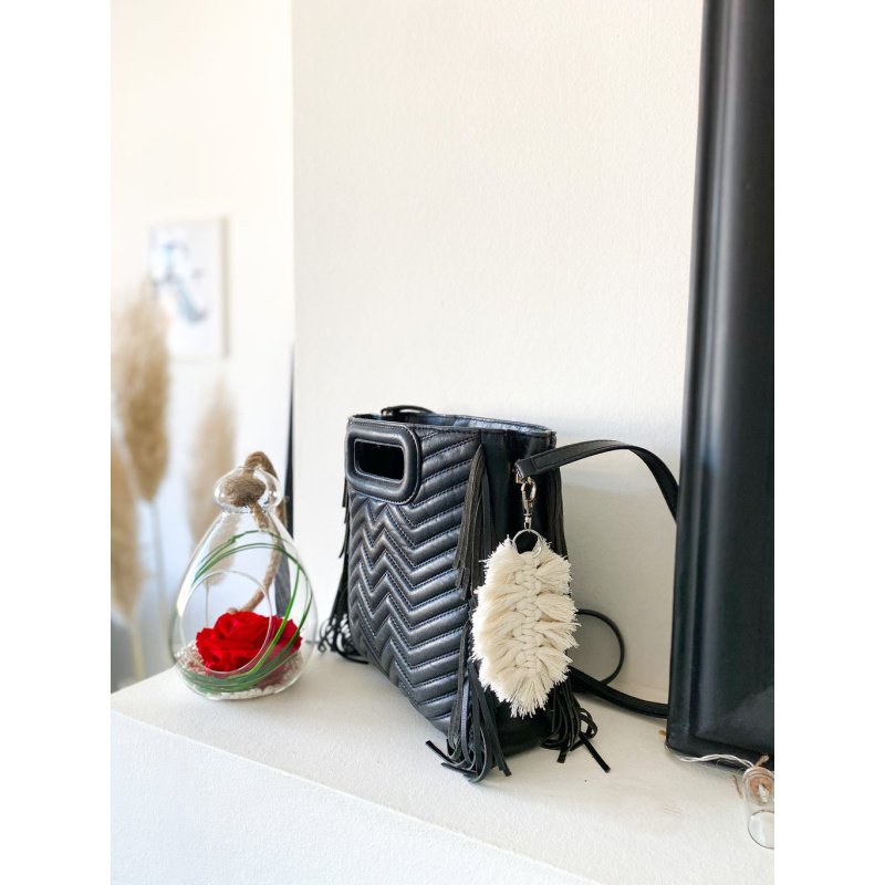 Kit Macramé Porte clés - Plume & Pompon