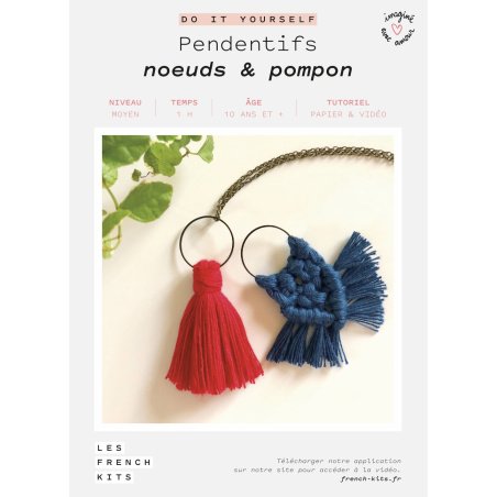Kit Macramé Pendentifs - Noeuds & Pompon