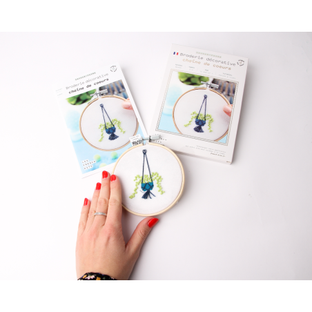 Kit Broderie Green - Chaîne de Coeurs