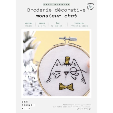 Kit Broderie Monsieur Chat