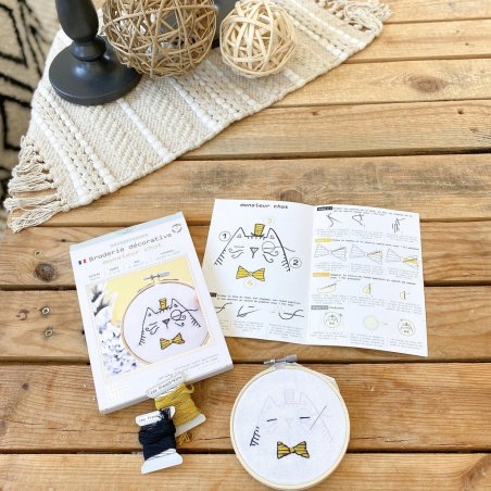 Kit Broderie Monsieur Chat