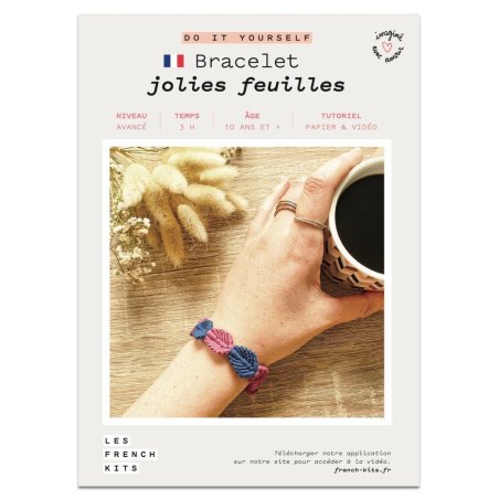 Kit Macramé Bracelet - Jolies Feuilles