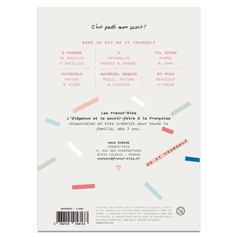 Kit Macramé Boucles d'oreilles - Franges