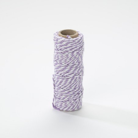 Bobine de fil bicolore Bakers Twine - 2mm x 25m - Malva Púrpura