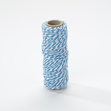 Bobine de fil bicolore Bakers Twine - 2mm x25m - French Blue