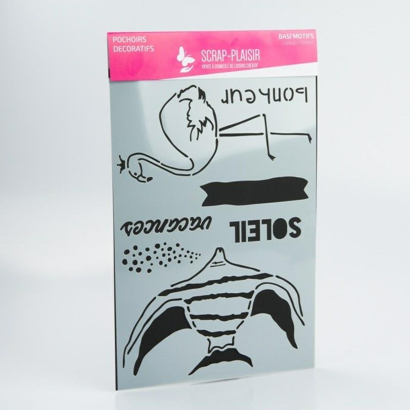 Grand pochoir décoratif Basi'Motifs - Eté