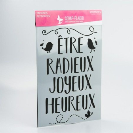 Plantilla decorativa Basi'Motifs grande - ¿Estar radiante?