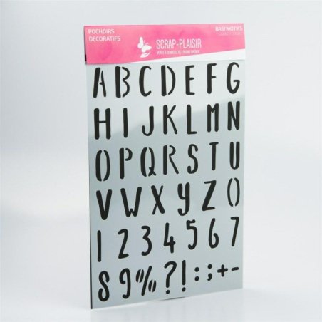 Plantilla decorativa Basi'Motifs grande - Alfabeto - Mayúsculas - 30 cm