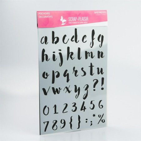 Plantilla decorativa Basi'Motifs grande - Alfabeto - Minúsculas - 30 cm