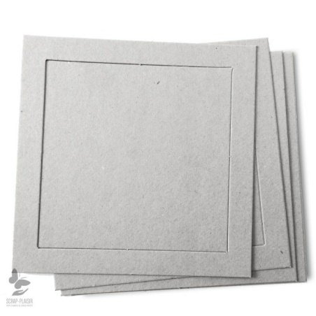 Set de 4 marcos cuadrados de cartón para decorar - 14,5 cm