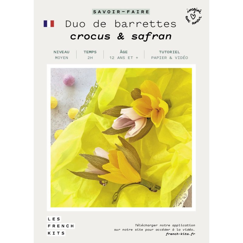 K-0098 - Duo de barettes - crocus et safran