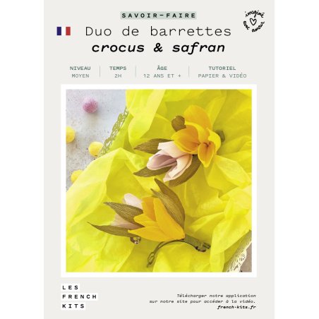 K-0098 - Duo de barettes - crocus et safran
