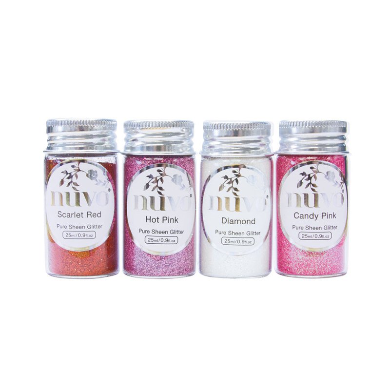 Pailettes Glitters : Rouge, Blanc, Rose, Rose clair