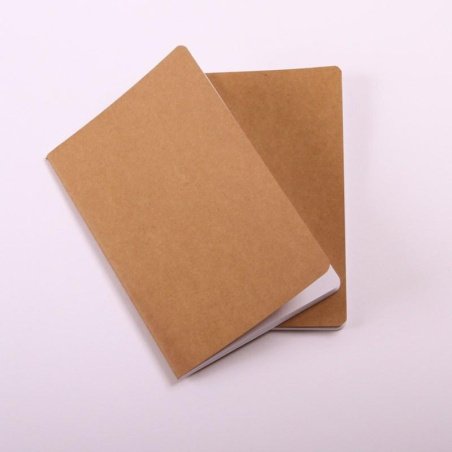 Set de 2 cuadernos A5 - 40 páginas formato vertical en material - Kraft