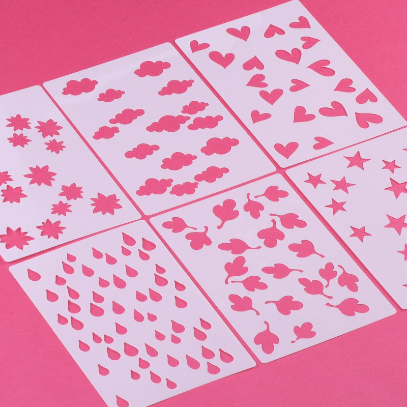 Lot de 6 pochoirs tendresses