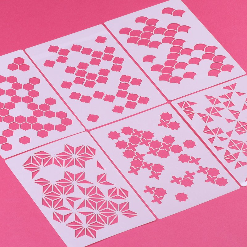 Lot de 6 pochoirs modernes