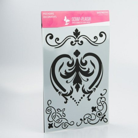 Plantilla decorativa grande Basi'Motifs - Corazón y ángulos