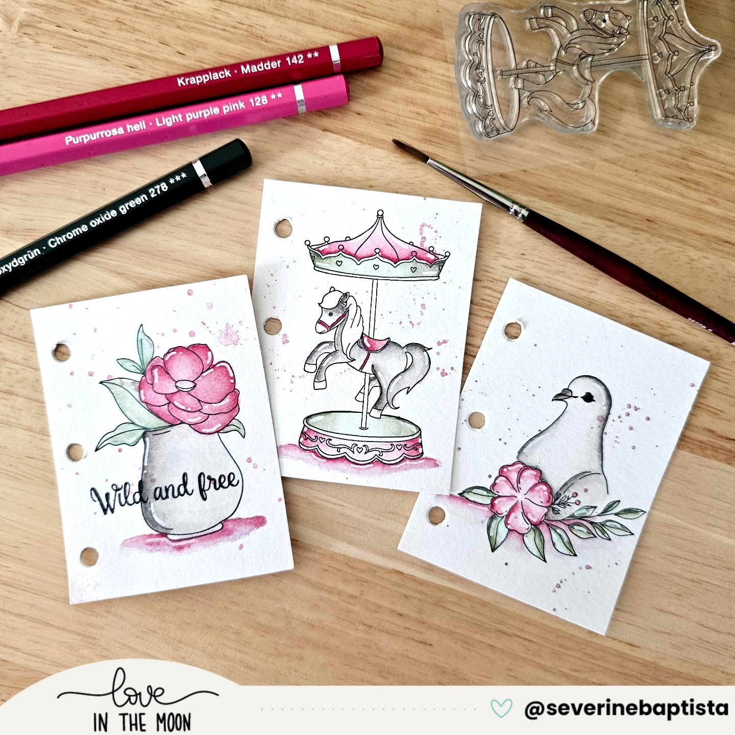 Duo Tampon & Matrice - Vase & rose - Love in the Moon